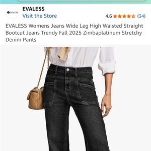 Women’s black high rise/wide leg jeans/NWT & perfect for fall!